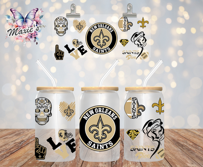 New Orleans/ Saints Graphic Design 16oz. UVDTF Cup Wrap