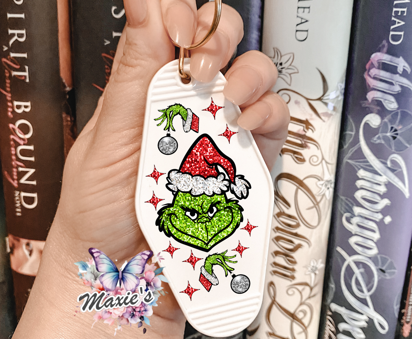 Naughty Grinch Graphic Design UVDTF Motel Keychain Decal