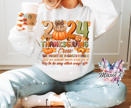 Thanksgiving Crew Family Quote DTF Transfer Print