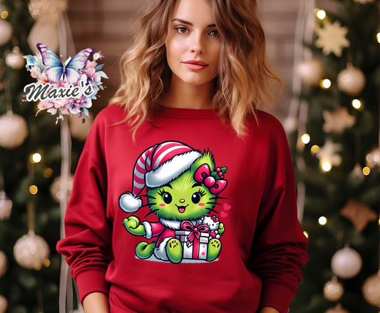 Hello GrinchKittymas Graphic Design DTF Transfer Print