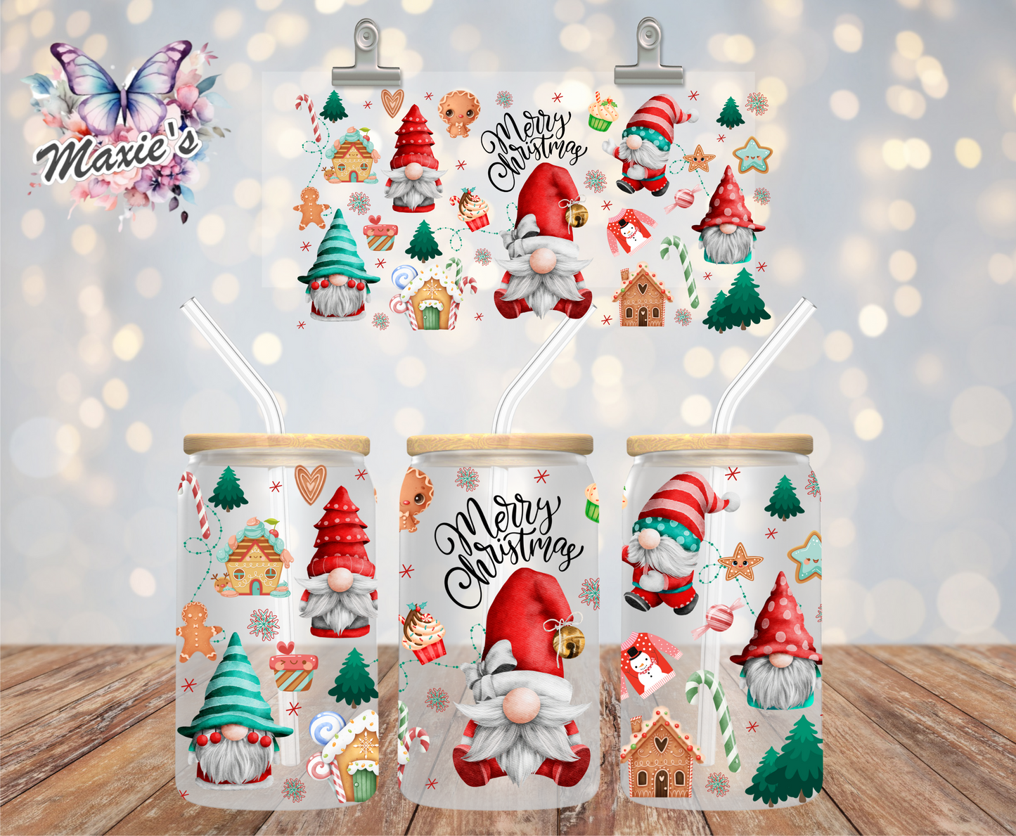 Christmas Gnome 🎄 Graphic Design 16oz. UVDTF Cup Wrap