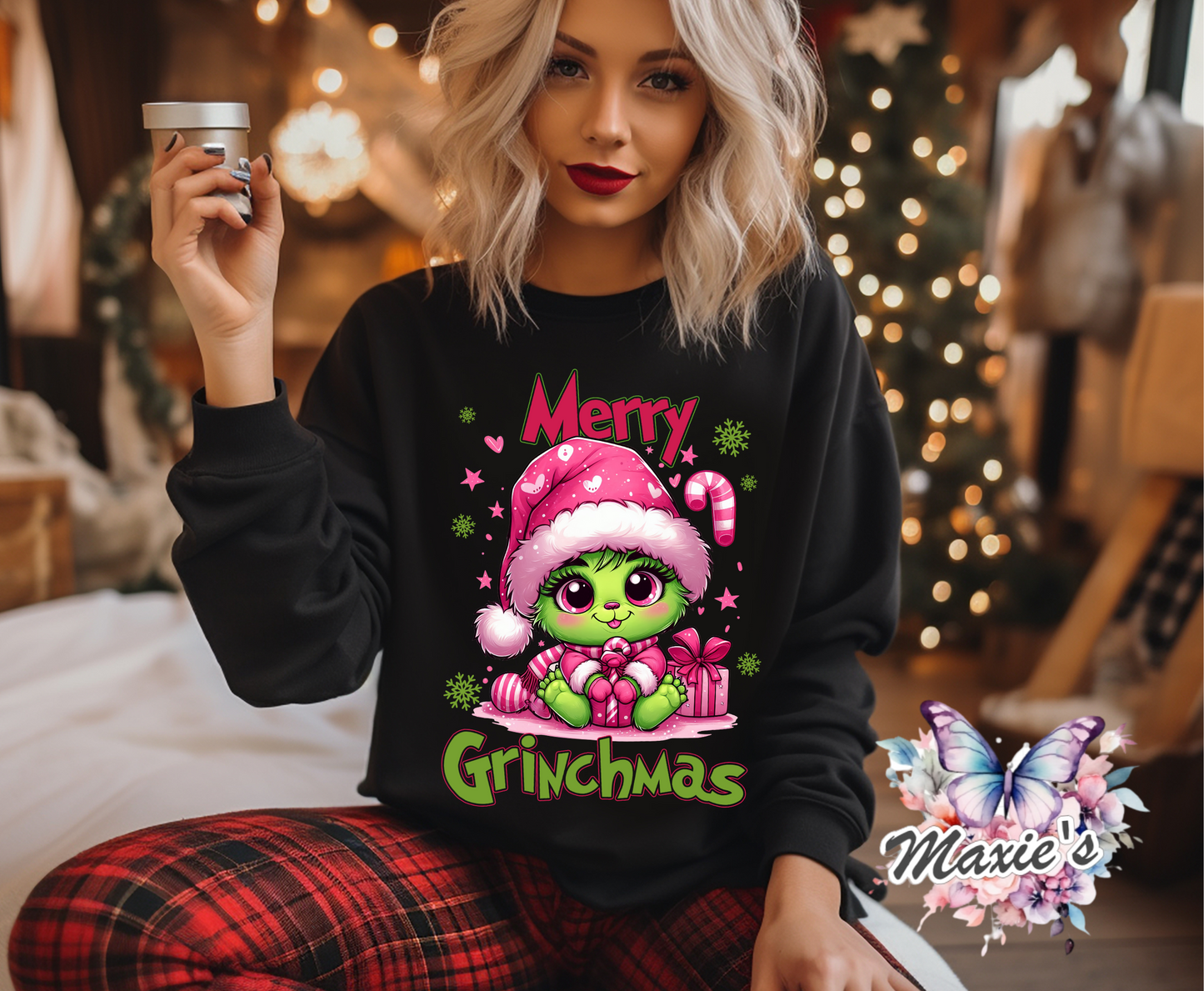 Merry Baby Grinchmas Graphic Design DTF Transfer Print