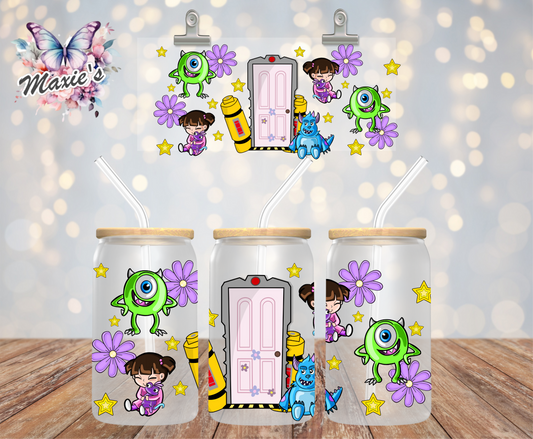 ✨️ Double - Sided ✨️ Monster Inc. Movie Graphic Design 16oz. UVDTF Cup Wrap