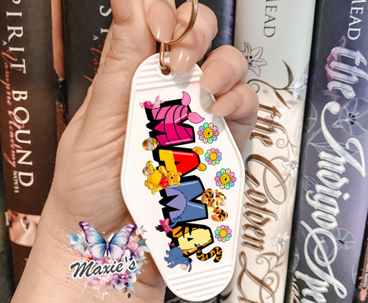 MAMA / Winnie & Pooh Theme UVDTF Motel Keychain Decal