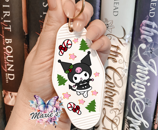 Kuromi Christmas UVDTF Motel Keychain Decal