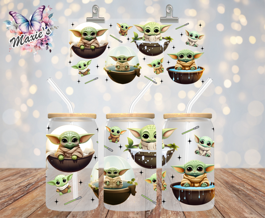 Baby Yoda Graphic Design 16oz. UVDTF Cup Wrap