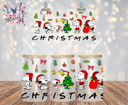 Snoopy Christmas Graphic Design 16oz. UVDTF Cup Wrap