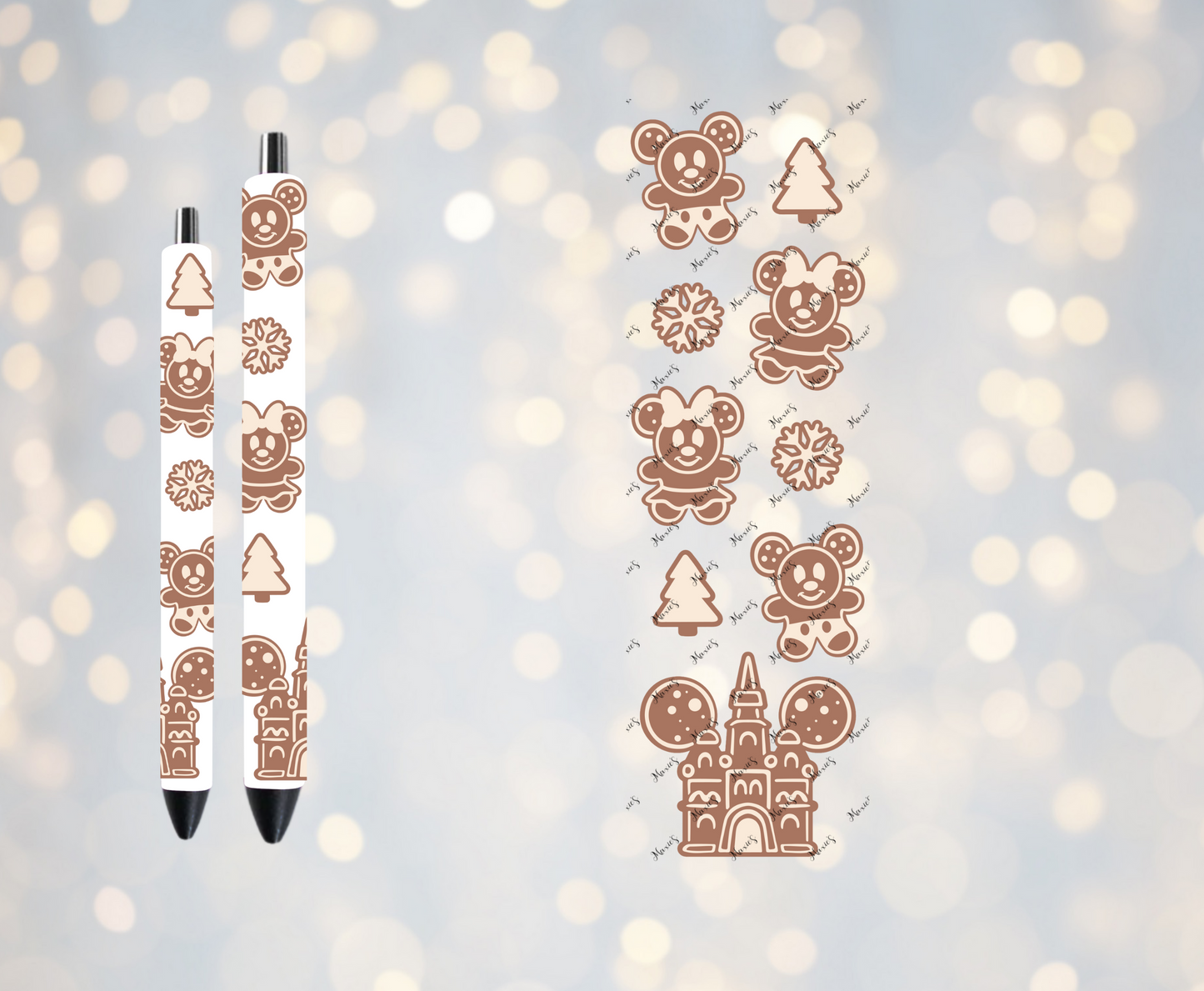 Sugar Cookie Mouse Theme UVDTF Pen Wrap/Bookmark Decal