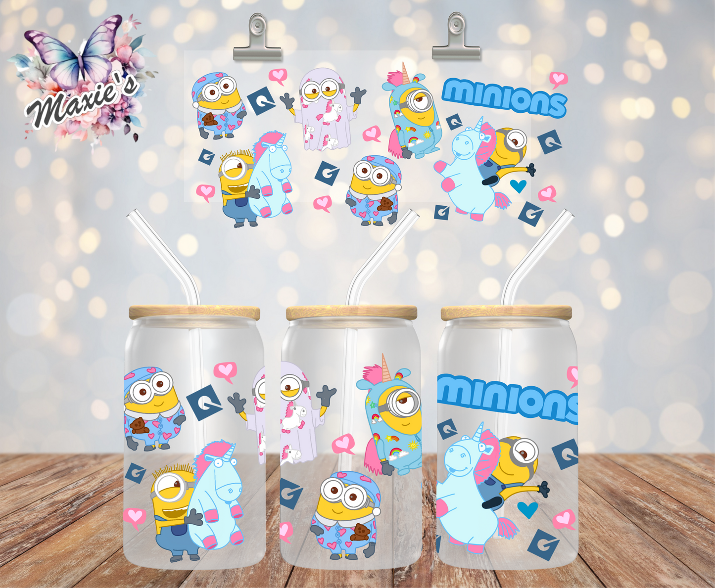 ✨️Double-Sided✨️ Silly Minions Graphic Design 16oz. UVDTF Cup Wrap