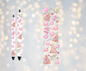 Pink Christmas Theme UVDTF Pen Wrap/Bookmark Decal