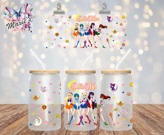 Sailor Moon Girls Graphic Design 16oz. UVDTF Cup Wrap