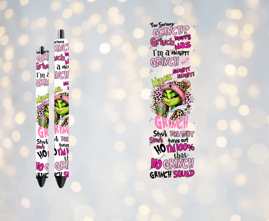 Mama Grinch Graphic Design UVDTF Pen Wrap/Bookmark Decal