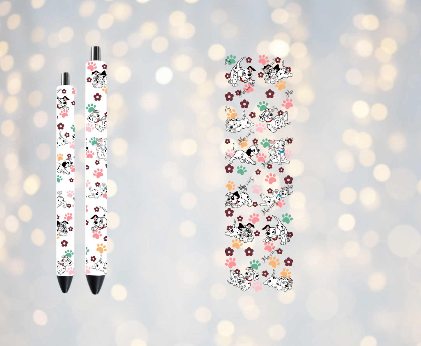 101 Dalmatian Theme UVDTF Pen Wrap/Bookmark Decal