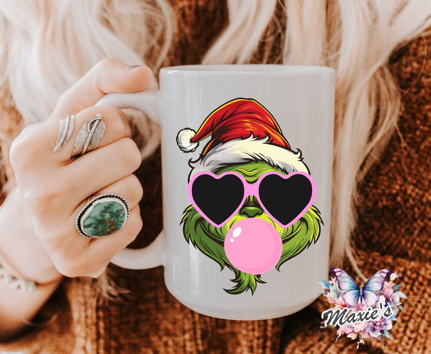 Bubble Gum Grinch Sublimation Decal Print