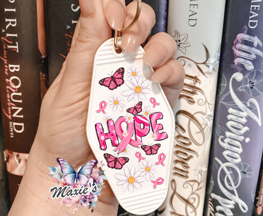 🌼 Hope 🦋 Cancer Awareness UVDTF Motel Keychain Decal