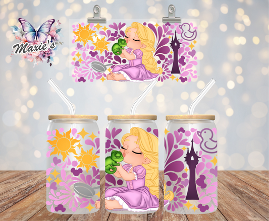 Rapunzel & Pascal Graphic Design 16oz. UVDTF Cup Wrap