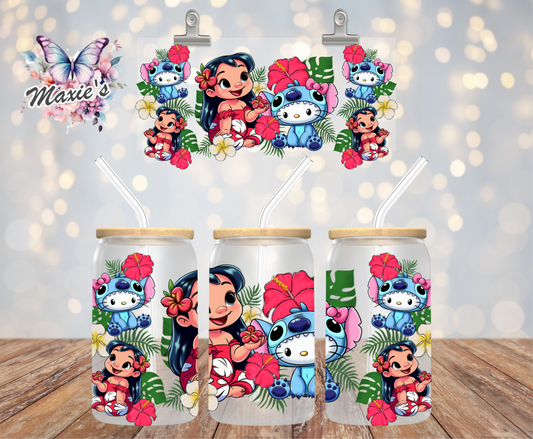 Lilo & Stitch Kitty Graphic Design 16oz. UVDTF Cup Wrap