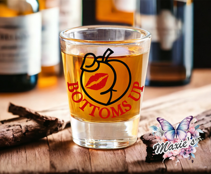 Bottoms Up UVDTF Shotglass Decal