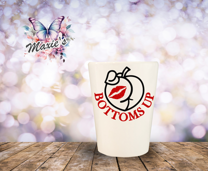 Bottoms Up UVDTF Shotglass Decal