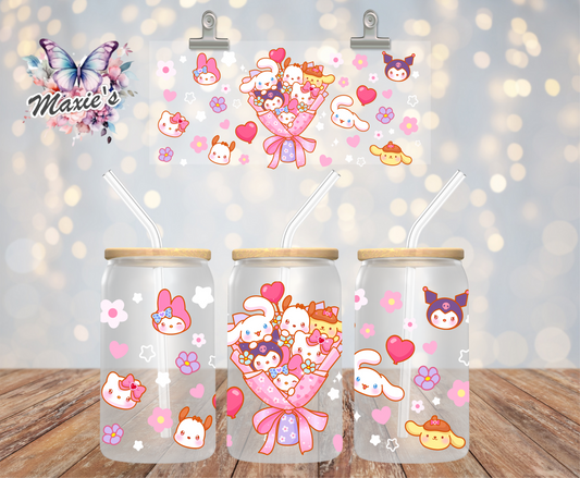 Kawaii Bouquet 💐 Graphic Design 16oz. UVDTF Cup Wrap