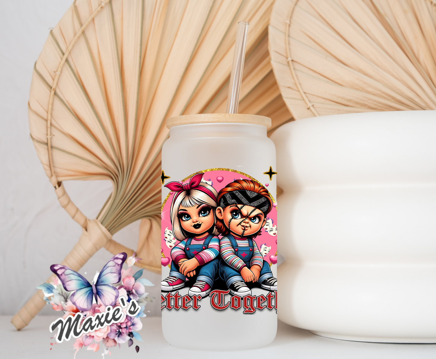 Better Together Chucky & Tiffany Graphic Design 16oz. UVDTF Cup Wrap