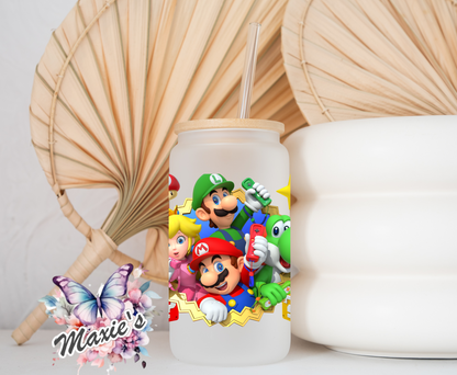 Super Mario & Luigi Graphic Design 16oz. UVDTF Cup Wrap