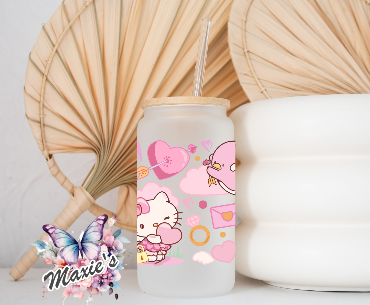 Pink Kawaii Romance 💖 Graphic Design 16oz. UVDTF Cup Wrap