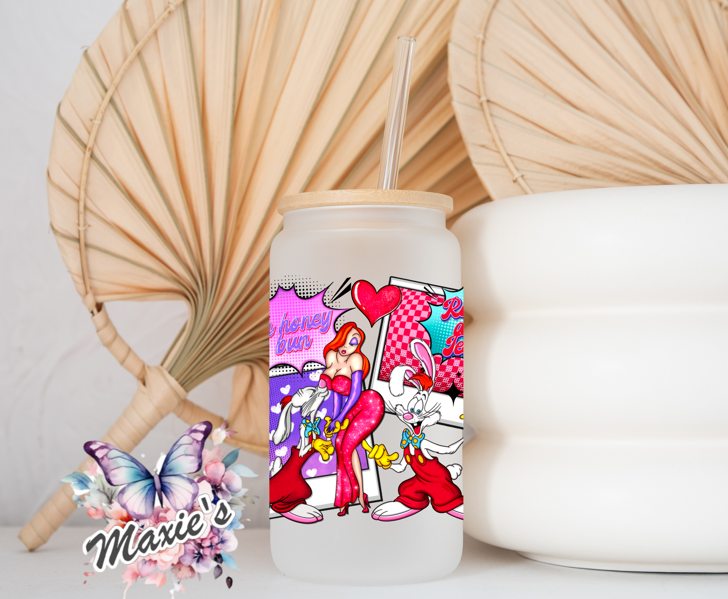 Roger Rabbit 🐇 & Missy Jessica Silly Romance Graphic Design 16oz. UVDTF Cup Wrap