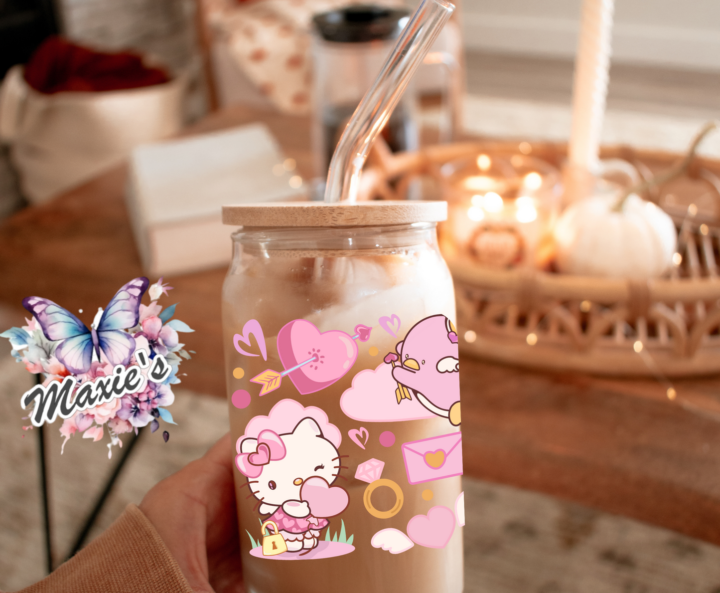 Pink Kawaii Romance 💖 Graphic Design 16oz. UVDTF Cup Wrap