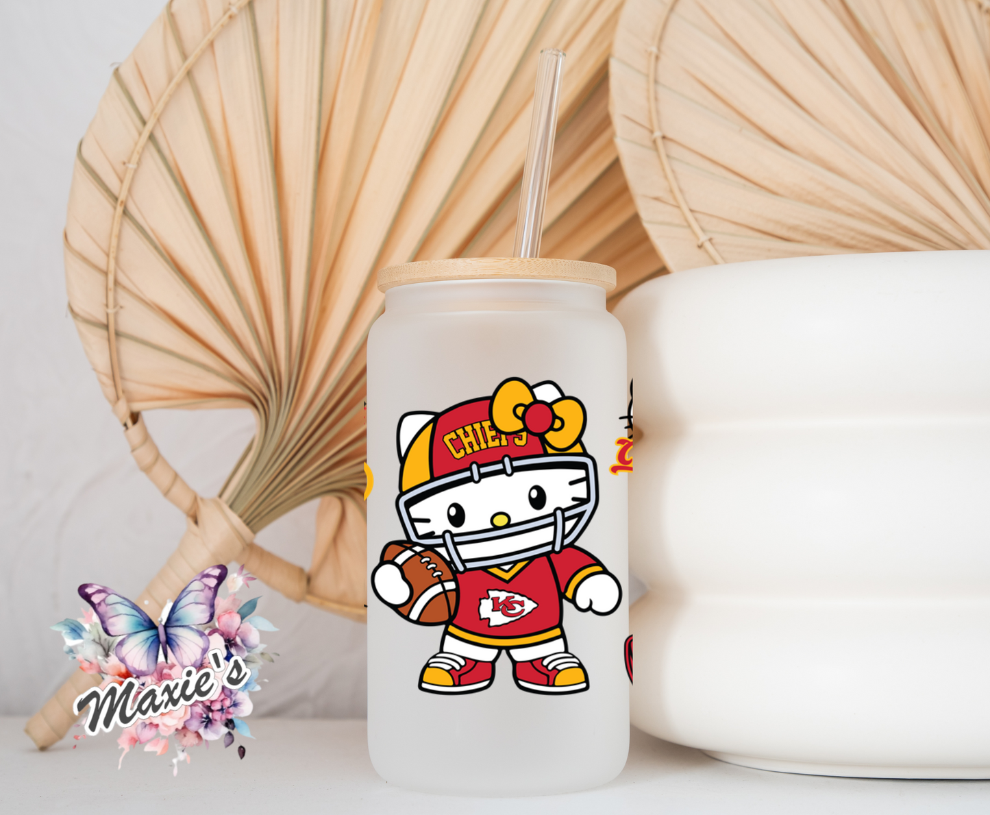 Kansas City Chiefs/Wolf Hello-Kitty Graphic Design 16oz. UVDTF Cup Wrap