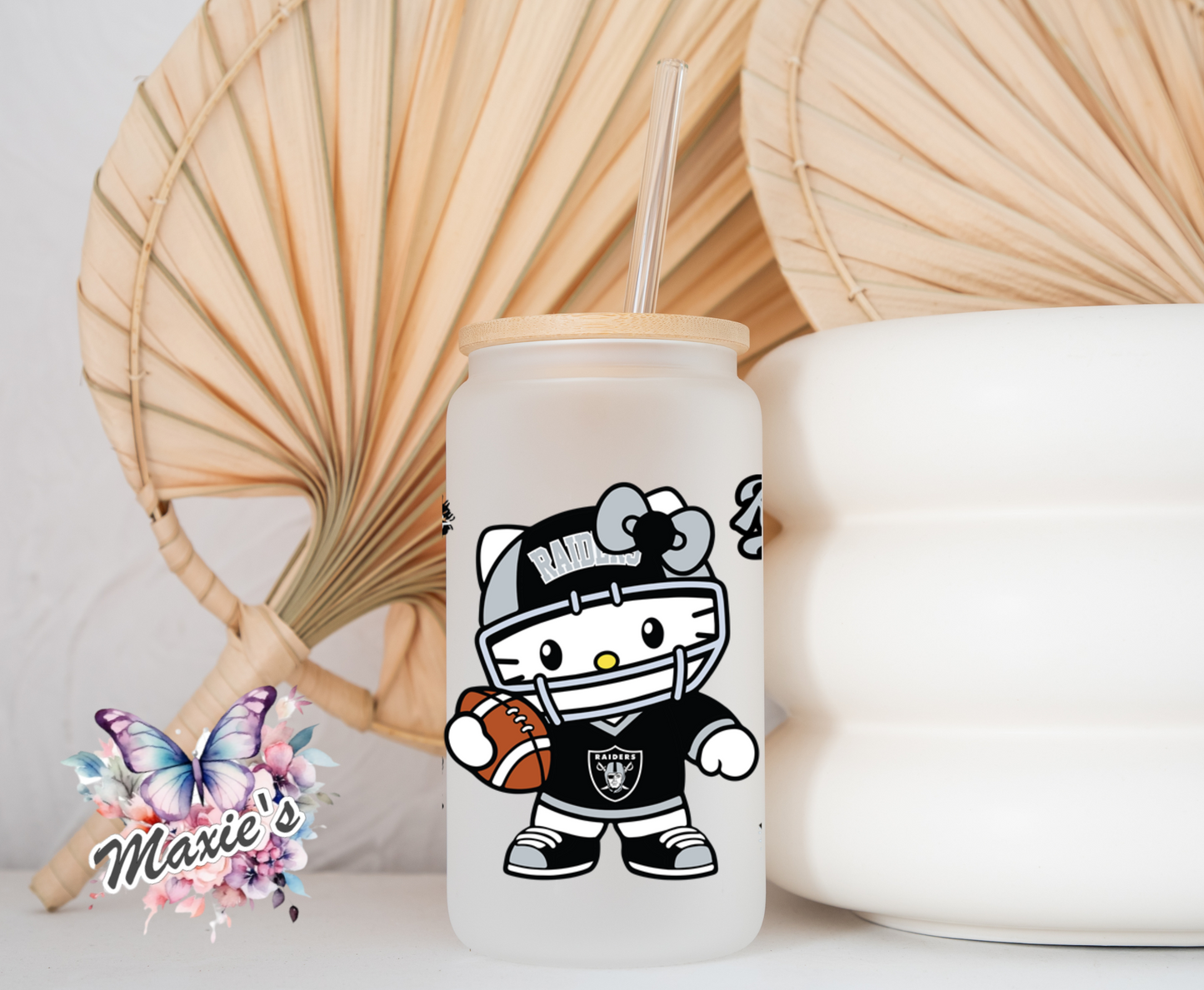 Las Vegas Raiders/ Rusher Hello-Kitty Graphic Design 16oz. UVDTF Cup Wrap