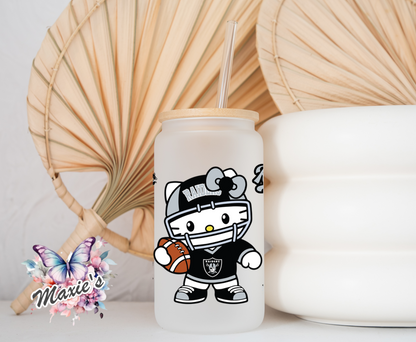 Las Vegas Raiders/ Rusher Hello-Kitty Graphic Design 16oz. UVDTF Cup Wrap