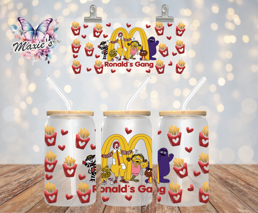 McDonald's Friends Graphic Design 16oz. UVDTF Cup Wrap