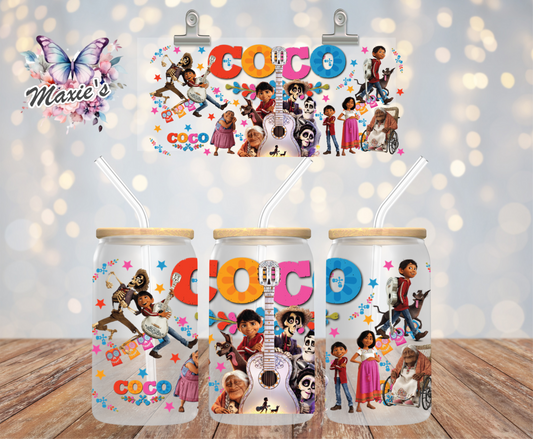 Coco Musical Graphic Design 16oz. UVDTF Cup Wrap