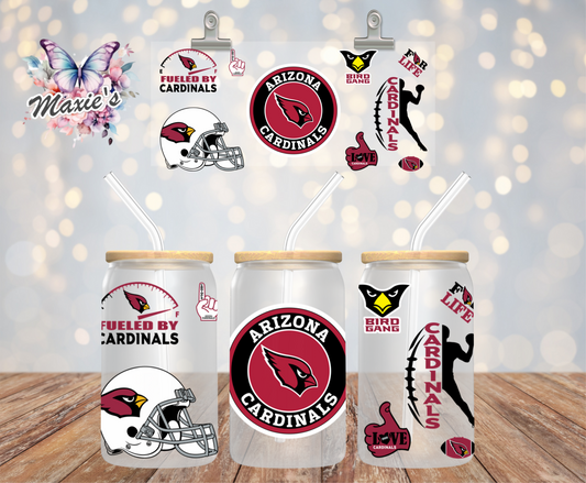 Arizona Cardinals/Big Red Graphic Design 16oz. UVDTF Cup Wrap