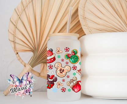 Holiday Cheer Mickey Mouse Theme Dessert Graphic Design 16oz UVDTF Cup Wrap