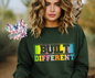 Built Different Positive Phrase Metallic Effect Transfer Print