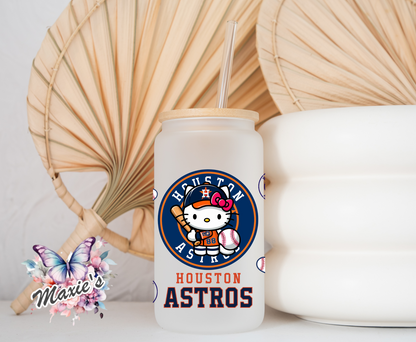 Houston Astros Baseball ⚾️ Hello-Kitty Graphic Deseign 16oz. UVDTF Cup Wrap