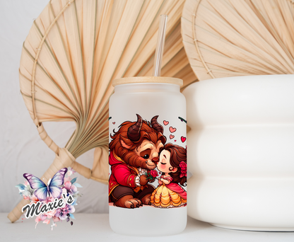 ✨️Double-Sided✨️ Beauty & The Beast Romance Graphic Design 16oz. UVDTF Cup Wrap