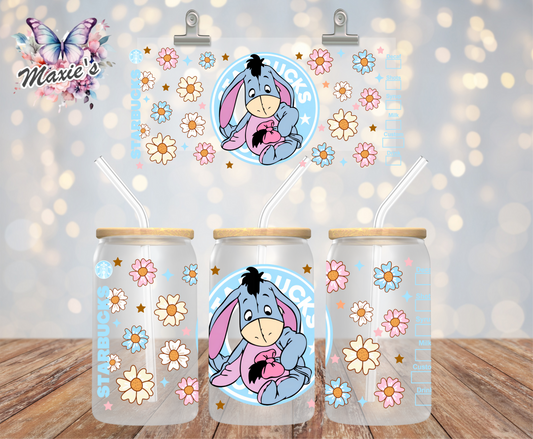 Eeyore Starbbie Coffee Graphic Design 16oz. UVDTF Cup Wrap