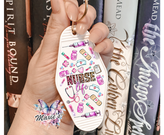 Nurse Theme UVDTF Motel Keychain Decal