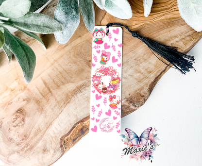 Pink Kawaii Friendship Graphic Design UVDTF Pen Wrap / Bookmark Decal