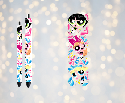 PowerPuff Girls Graphic Design UVDTF Pen Wrap / Bookmark Decal