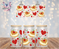 ✨️Double-Sided✨️ Flan Heart ♥️ Cake Graphic Design 16Oz. UVDTF Cup Wrap