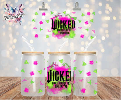 ✨️Double-Sided✨️ WICKED theme 16oz. UVDTF Cup Wrap