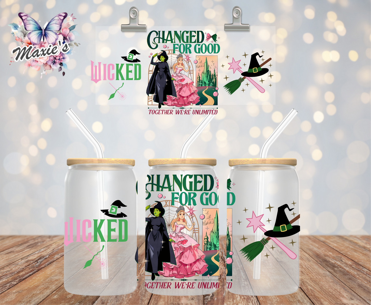 Changed For Good Wicked Graphic Design 16oz. UVDTF Cup Wrap