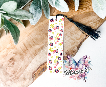Lady Bugs & Daisy Theme Graphic UVDTF Pen Wrap/ Bookmark Decal