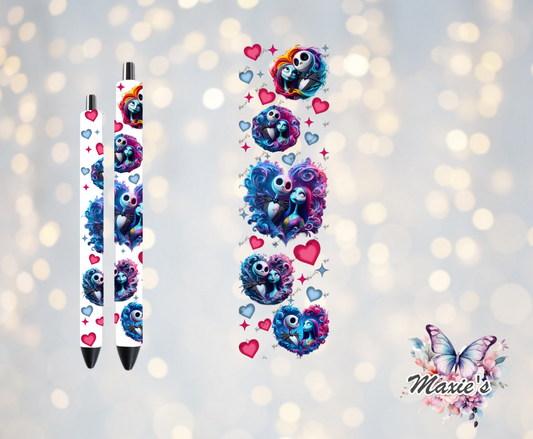 Jack & Sally ❤️ Love Story UVDTF Pen Wrap/Bookmark Decal