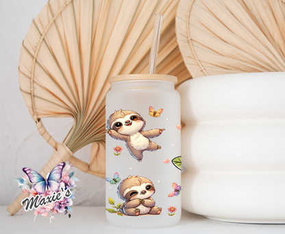 Necessary Slothlification Cute Graphic Design 16oz. UVDTF Cup Wrap