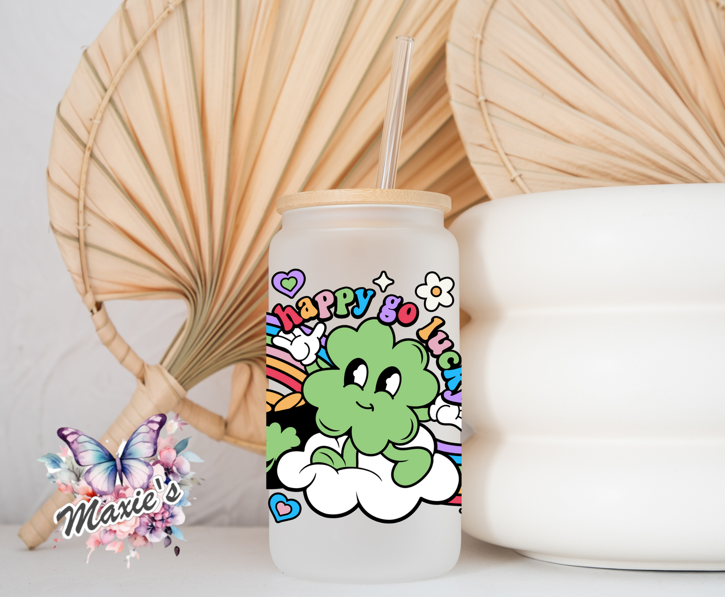 Happy Go Luck Clover 🍀 Graphic Design 16oz. UVDTF Cup Wrap